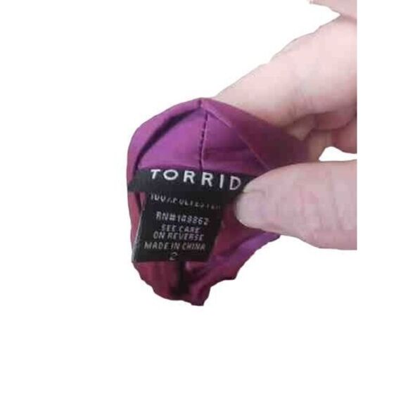 Torrid plus size jewel tone drape front blouse - Picture 2 of 3